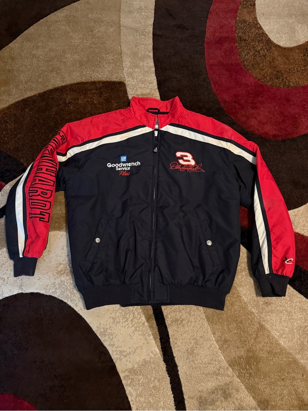 Vintage NASCAR, rare jacket man in black Dale Earnhardt Senior size L